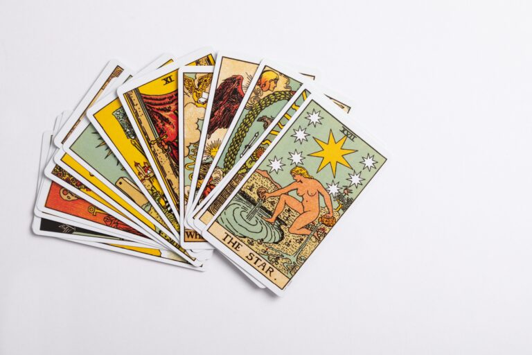tarot card spread featuring 'the star'